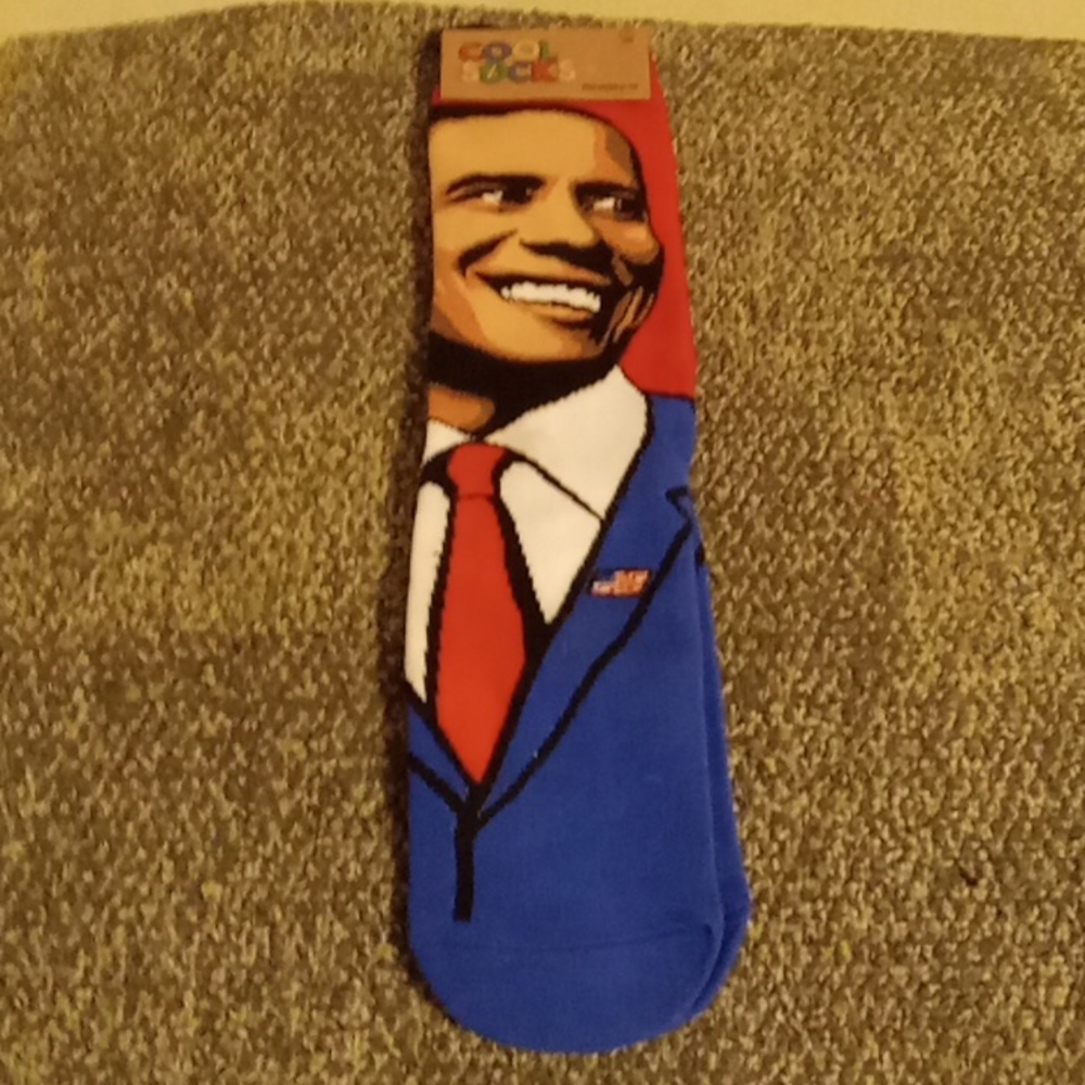 Cool socks Obama mens socks fits up to size 13